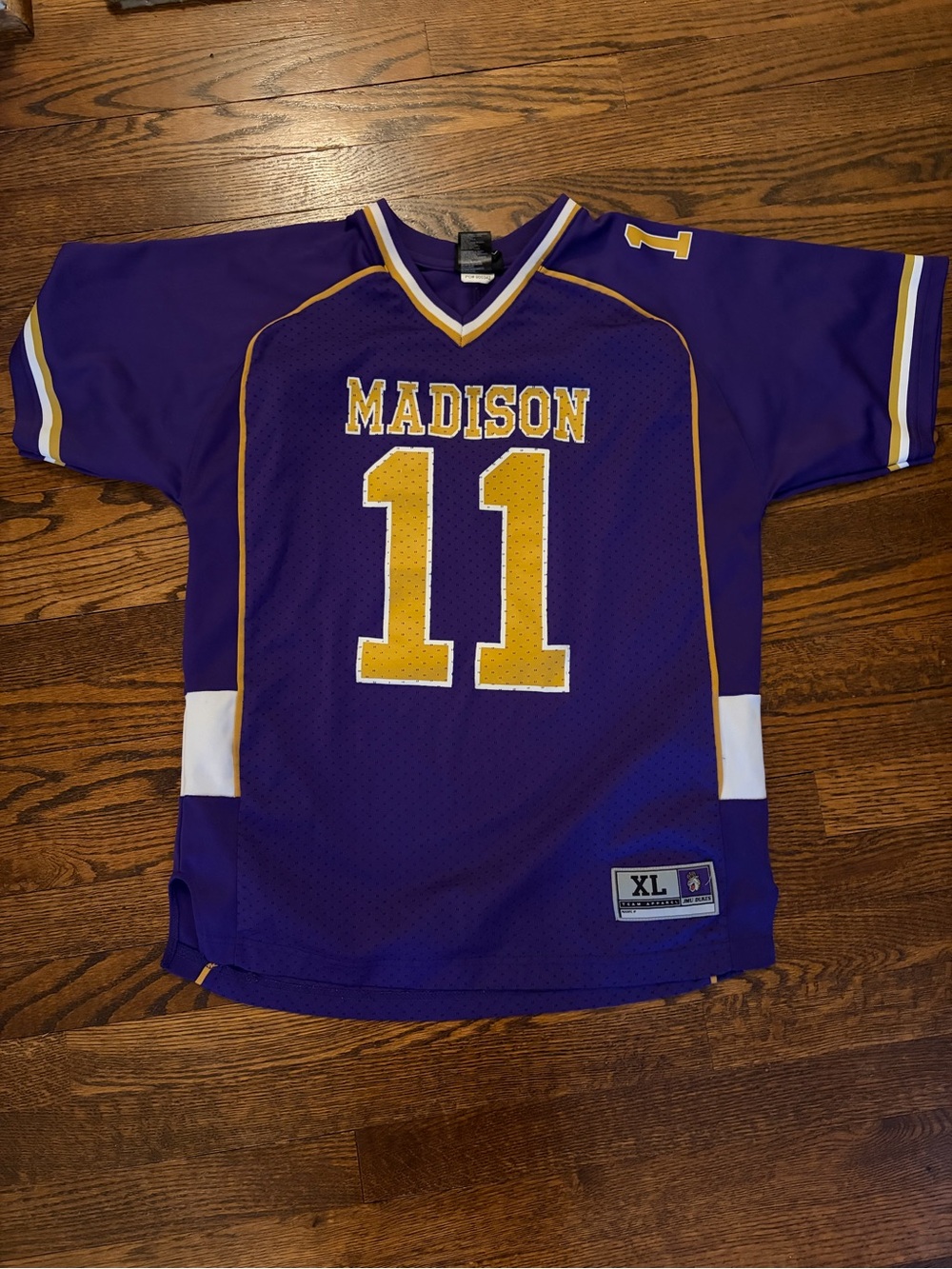 Madison / JMU Kids' Purple & Gold Number 11 Jersey- Size 18/20